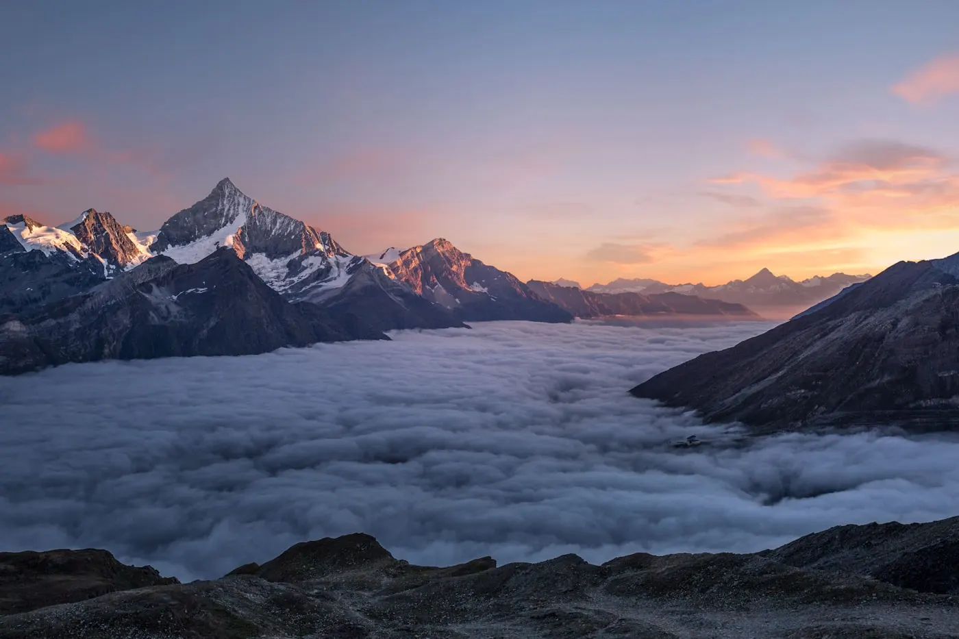Mountain landscape where collectors search for rocks and minerals
