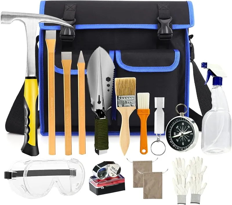 INCLY 17PCS Rock Pick Hammer Kit